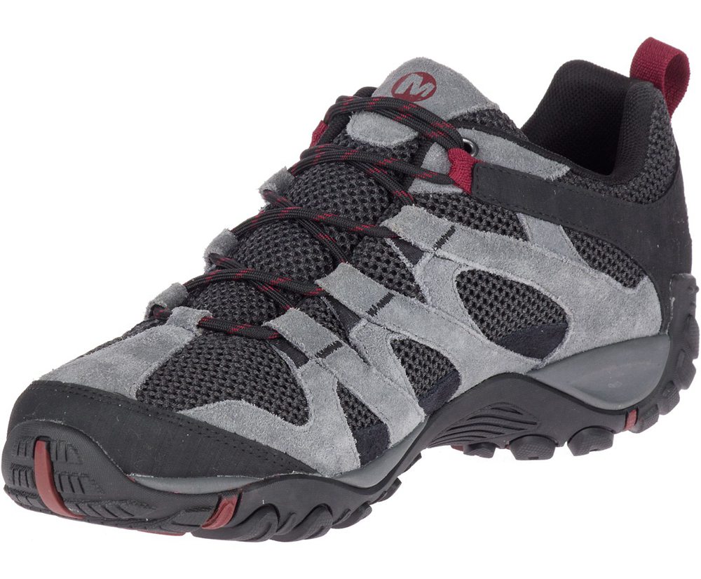 Merrell Sneakers Grey/Black - Alverstone Wide Width - Mens 24CSQGEZJ